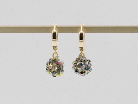 Ohrringe - Sternenkugel Vitrail Creolen