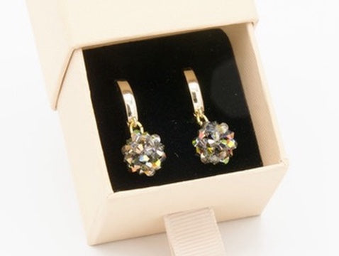 Ohrringe - Sternenkugel Vitrail Creolen