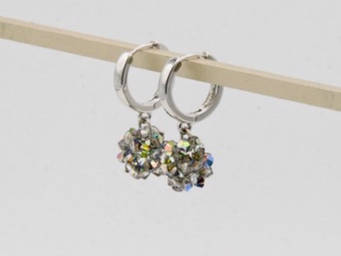 Ohrringe - Sternenkugel Vitrail Creolen