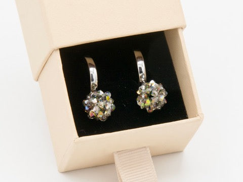 Ohrringe - Sternenkugel Vitrail Creolen