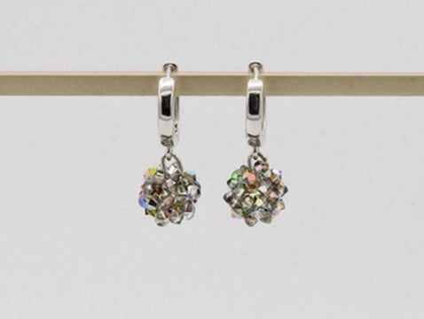 Ohrringe - Sternenkugel Vitrail Creolen