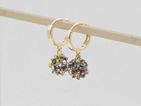 Ohrringe - Sternenkugel Vitrail Creolen