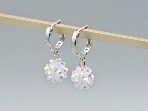 Ohrringe - Sternenkugel Crystal Creolen