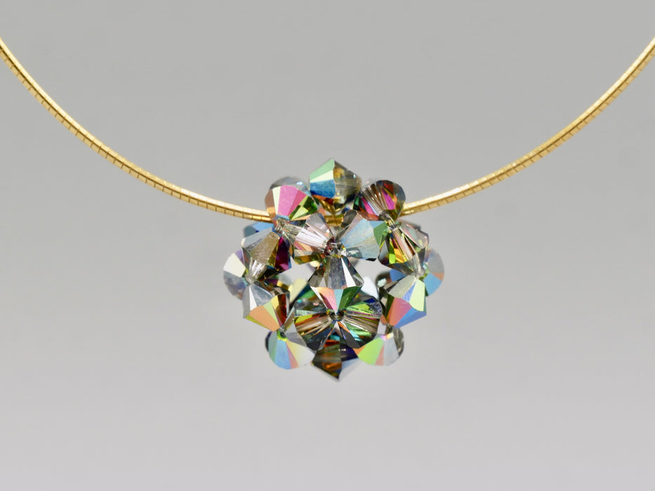 Necklace pendant star ball crystal