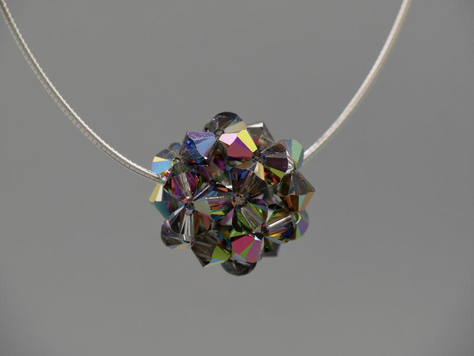 Necklace pendant star ball crystal