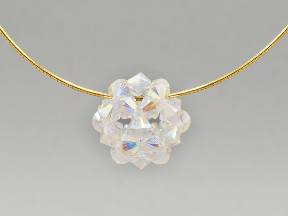 Necklace pendant star ball crystal